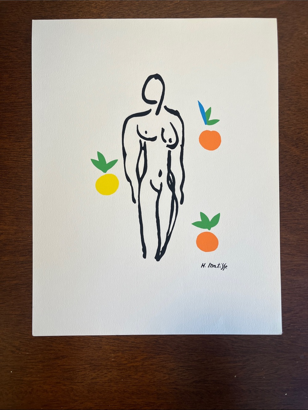 Matisse Print on heavy paper Unframed will look beautiful framedGreat condition